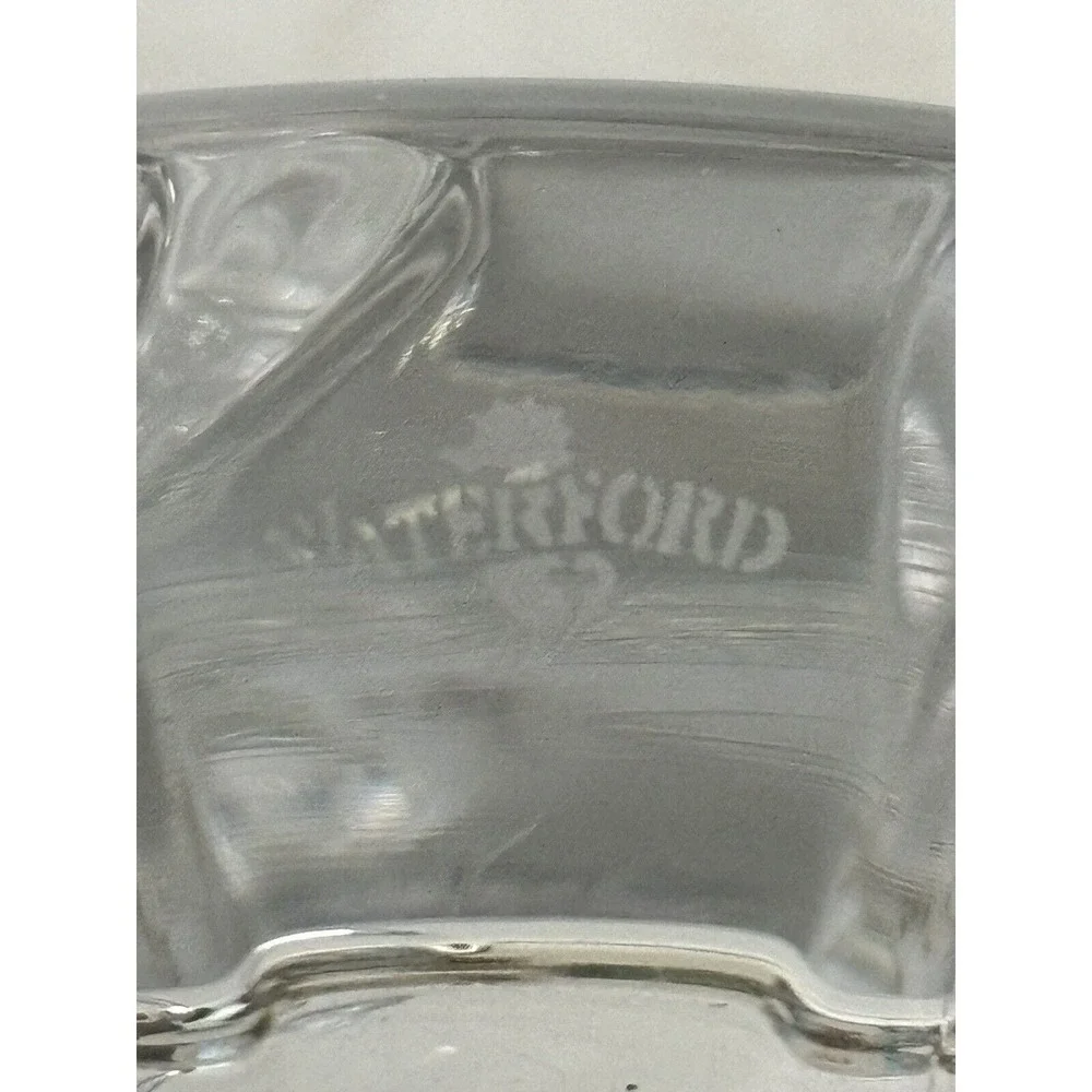 WATERFORD Crystal Champagne Wine Coaster Bowl Heart Bow Angel 2000 Millennium